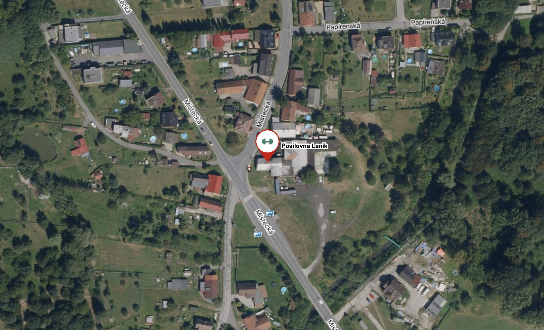 Mapa — Posilovna Laník, Místecká, Paskov